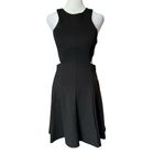 Amanda Uprichard Black Juliette Sleeveless Fit And Flare Cutout Dress Sz M Photo 3