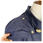 LAUREN RALPH LAUREN Hooded Longline Trench Coat Jacket Blue Size 2X Photo 4