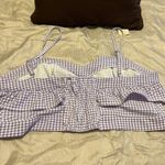 Sexy Lavender Plaid Top Purple Size 3X Photo 1