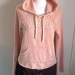 American Rag Crop Bell Sleeve Lace Insert Pullover Sweatshirt Hoodie Photo 10