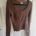 American Eagle Outfitters Chocolate Knit Cardigan Photo 0