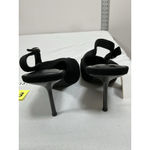 Woman’s NWT Ribongz Slip On Stiletto Pumps 11 Black Ankle Buckle Strap Close Photo 4