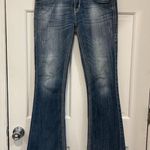 Rock Revival  Cameron Flare Wide Leg Jeans Light Wash Western Bling Size 30x31 Photo 0