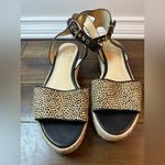 Vince Camuto  Kathalia Sandals
Espadrille Cow Hair Cheetah
Black Leather Size 8 Photo 3