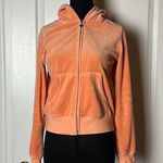 c'est toi ORANGE SHERBET VELOUR VELVET ZIP UP HOODIE Photo 0