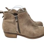 Dolcetta Suede Side Zip Boho Chic Ankle Bootie Microfiber Beige Size 8 M Photo 9
