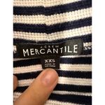 J.Crew  Navy & White Striped Funnel Neck Sweater Photo 2