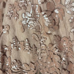 Tadashi Shoji  Pink Sequin Illusion Lace Dress blush mauve size 14 sleeveless Photo 4