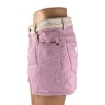 Ganni  Overdyed Cutline Light Lilac Purple High Rise Denim Jean Shorts Size 30 Photo 2