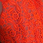 J.Crew  Bright Orange Floral Lace Midi Dress Lilly Pulitzer vibes Photo 2