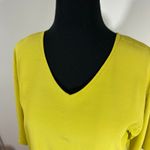 Eileen Fisher NWT ‎ Yellow Yarow Tencel Viscose Crepe Drop Waist Dress Womens XS Photo 3