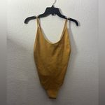 Free People  Beach Stylish Mustard Yellow Bodysuit M Photo 6