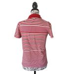 Lacoste Striped Polo Shirt Red White Women's Sz 36(S) Cotton Collared Tee Casual Peru Photo 1