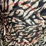 Fleur du Mal Black Tiger print Silk chiffon Wrap Blouse Animal Print HEAVY FLAW Brown Size XS Photo 7