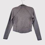 Lululemon Womens Top Gray Hill And Valley Mock Neck Cropped Long Sleeve Size 6 Photo 2