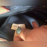 Dooney & Bourke Like new Vintage Leather Tassel Denim Small Bag Photo 8