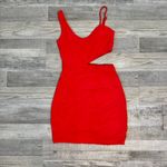 H:ours Revolve  Red Bodycon Sleeveless Dress Size XXS Side Cutout O49 Photo 2