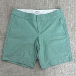 J.Crew Frankie short in Oxford cloth green flat front modest medium rise Photo 1