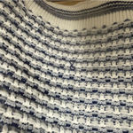 Nanette Lepore ‎ Blue And Cream Pre Washed Yard Button Front Cardigan Size Large Photo 5