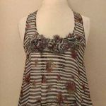 Living Doll Sz S ADORABLE Sheer Sleeveless Top W Floral Details Photo 0