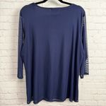 Rara Avis by Iris Apfel navy blue owl graphic size 1X plus dark academia top Photo 3