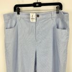 J.Crew Striped High Rise Wide Leg Cropped Pant Blue White Retro Preppy US 34 NWT Photo 7