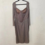 House Of CB House of‎ CB L  'Safran' Mocha Corset Midi Dress NWOT Photo 4
