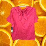 Nine West NEW‎  Pink Tiger Pattern With Back Neck Tie Medium Photo 4