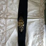 Elegant Vintage Black and Gold Women's stretchy elastic Belt Photo 1