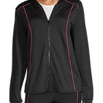 Xersion  Women's Black/Fuchsia Zip Up Hooded Dri Fit Athletic Jacket Size L Photo 0