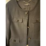 Talbots Black Textured Collarless Blazer Women's Size 10 Photo 1