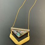 Madewell jewelry seastone chevron arrow pendant necklace 30” Photo 2