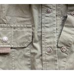 Ralph Lauren Woman P/S Safari Shirt 100% Cotton Button Down Beige Khaki Pockets Brown Photo 5