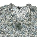 Frye  Floral Tassel Tie Gauze Blouse-Tunic Sz XL Country Cottage Cowgirl Boho Y2K Photo 3