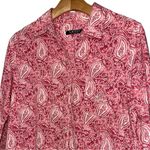 Ralph Lauren Lauren  Women’s Sz M Faded Red White Paisley Bandana Print Nightgown Photo 2