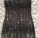 Sequined Fitted Dress Silver Size M Photo 0