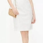 Size 12 J.Crew Factory White Sheath Dress‎ Cotton Career Sleeveless Lined Photo 0