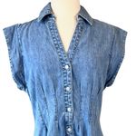 Veronica Beard  Ruben Denim A-Line Midi Dress in Pebble Stone Photo 1