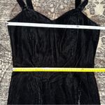 Saks 5th Avenue Saks Fifth Avenue Vintage Women’s 6 Black Crushed Velvet Sweetheart Neck Dress Photo 7
