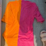 Solid and Striped Orange and Pink Swim Coverups Size XS Photo 6