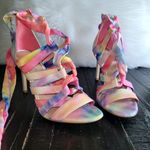 Gianni Bini  Abrianna Tie-Dye Lace-Up Ankle Wrap Heels Women's Size 9 Photo 1