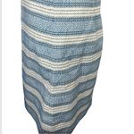 Tommy Hilfiger Blue & White Striped Stripe Textured Sleeveless Shift Dress 4 Photo 6
