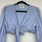 Princess Polly Light Blue Front Tie Crop Top Sz 8 Photo 1
