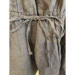 Brochu Walker Dress St. Tropez Onyx Black Linen Dropped Waist Size M Resort Photo 6