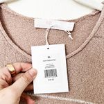 Rachel Parcell [] Boxy Muscle Tee Nude Ivory Striped Roll Neck NWT Sleeveless XL Photo 10