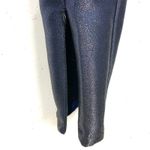 Ramy Brook Lucinda Metallic Blue Lamé Pants Skinny Ankle Zip High Rise Size 00 Photo 4