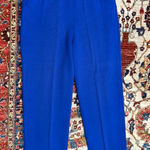 St. John  Collection Blue Santana Knit Pants Stretch Luxury Slim Leg Size 2 Photo 0