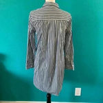 Equipment  femme blue and white striped button up shirt dress in size small Photo 4