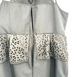 Lane Bryant size 20 black sleeveless peplum style dress lasercut rear zip Photo 4