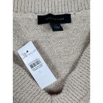 Ann Taylor  V Neck Cotton Blend Knit Sweater in Beige Photo 1
